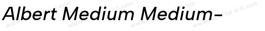 Albert Medium Medium字体转换